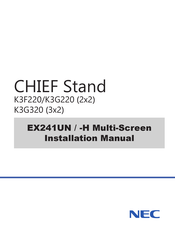 NEC CHIEF K3F220 Installation Manual
