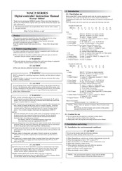 Shimax MAC3 Series Instruction Manual