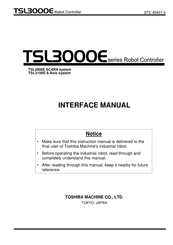 Toshiba TSL3100E Interface Manual
