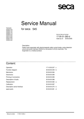 Seca 5459021954 Service Manual