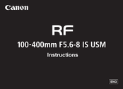 Canon RF 100-400mm F5.6-8 IS USM Instructions Manual