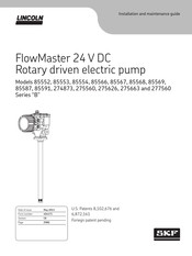 SKF Lincoln 85569 Installation And Maintenance Manual
