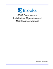 Brooks 8600 Installation, Operation And Maintenance Manual