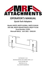 MRF Quick-Tach MQTP Operator's Manual