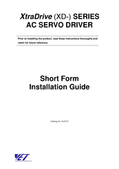 YET XtraDrive XD-08-MS Short Form Installation Manual