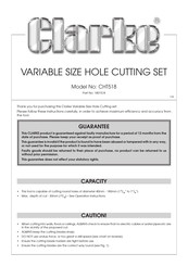 Clarke CHT518 Quick Start Manual