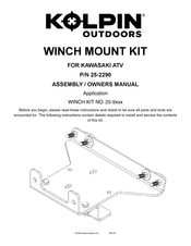 Kolpin Outdoors 25-9 Series Assembly & Owners Manual