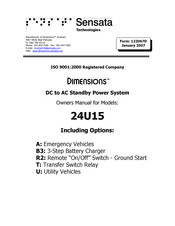 Sensata Dimensions 24U15 Owner's Manual