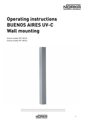 Norka BUENOS AIRES UV-C 997 100 02 Series Operating Instructions Manual