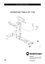 Merivaara OP 1700 Maintenance Manual