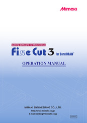 MIMAKI fine Cut 3 Operation Manual