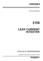 Hioki 3156 Instruction Manual