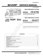 Sharp CD-E77 Service Manual