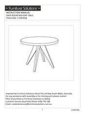 Furniture Solutions 17ONY02B Instruction Manual