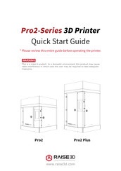 Raise3D Pro2 Plus Quick Start Manual