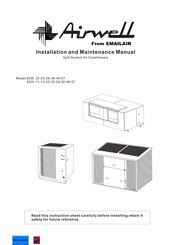Emailair Airwell EDN 57 Installation And Maintenance Manual