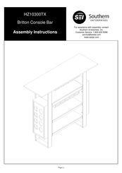 Southern Enterprises HZ10300TX Assembly Instructions Manual