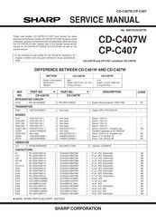 Sharp CD-C470W Service Manual