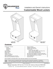Wenger Gearboss Customizable Wood Lockers Installation And Owner's Instructions