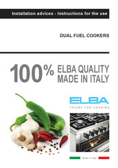 Elba 9CX828 Instructions For The Use - Installation Advices