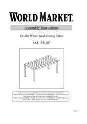 World Market Sevilla 551907 Assembly Instructions Manual