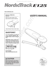 NordicTrack E 12.5 Elliptical User Manual