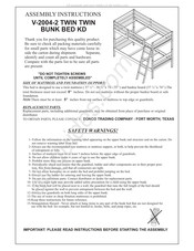 Donco V-2004-2 TWIN Assembly Instruction Manual