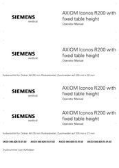 Siemens AXIOM Iconos R200 Operator's Manual