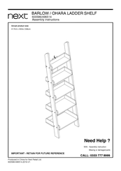 Next OHARA LADDER SHELF 496514 Assembly Instructions Manual
