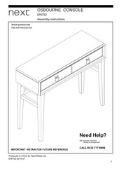 Next 876752 Assembly Instructions Manual