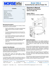 Morse 195A-A Operator's Manual