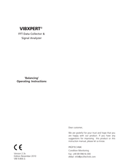 PRÜFTECHNIK VIBXPERT Balancing Operating Instructions Manual