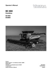 AGCO Valtra BC 800 Operator's Manual