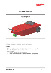 Multi-Mover 5XL User Manual And Parts List