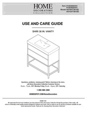 Home Decorators Collection SHIRI SYNVT3618D Use And Care Manual