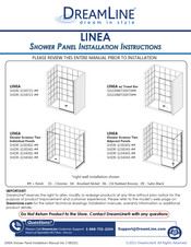 Dreamline LINEA SHDR-3230721 Series Installation Instructions Manual