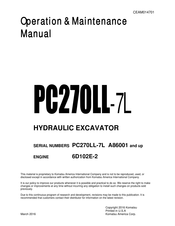 Komatsu PC270LL-7L Operation & Maintenance Manual
