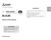 Mitsubishi Electric Mr.Slim MXZ-2A20NA Installation Manual