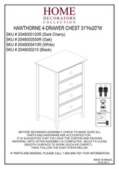 Home Decorators Collection HAWTHORNE 2459800410R Quick Start Manual