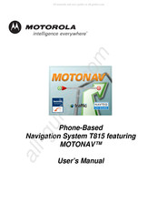 Motorola T815 - MOTONAV - Bluetooth User Manual