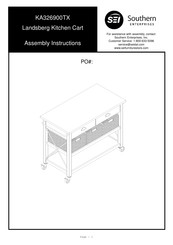 Southern Enterprises KA326900TX Assembly Instructions Manual