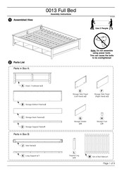 Baxton Studio Full Bed 0013 Assembly Instructions Manual