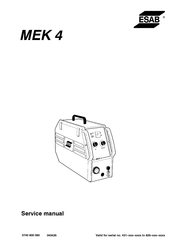 ESAB MEK 4 Service Manual