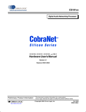 Cirrus Logic CobraNet Silicon Series Hardware User Manual