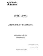 Intertronic ITA-0210-02 Maintenance And Repair Manual