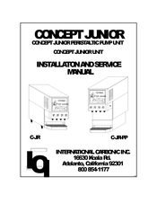 INTERNATIONAL CARBONIC CONCEPT JUNIOR Installation And Service Manual