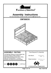 Furniture of America CM7500CK Assembly Instructions Manual