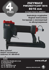 4PRO 4PRO8016 Original Instructions Manual