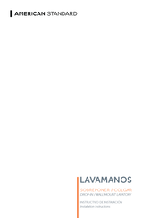American Standard LAVAMANOS Installation Instructions Manual