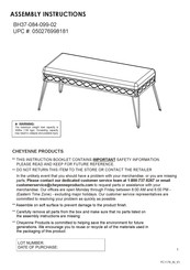 Cheyenne BH37-084-099-02 Assembly Instructions Manual